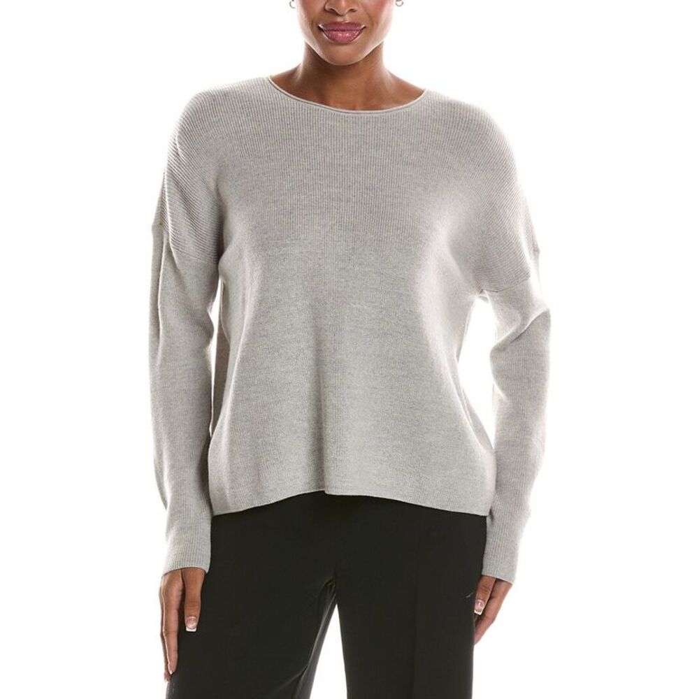 Eileen Fisher Womens  Crew Wool Sweater
